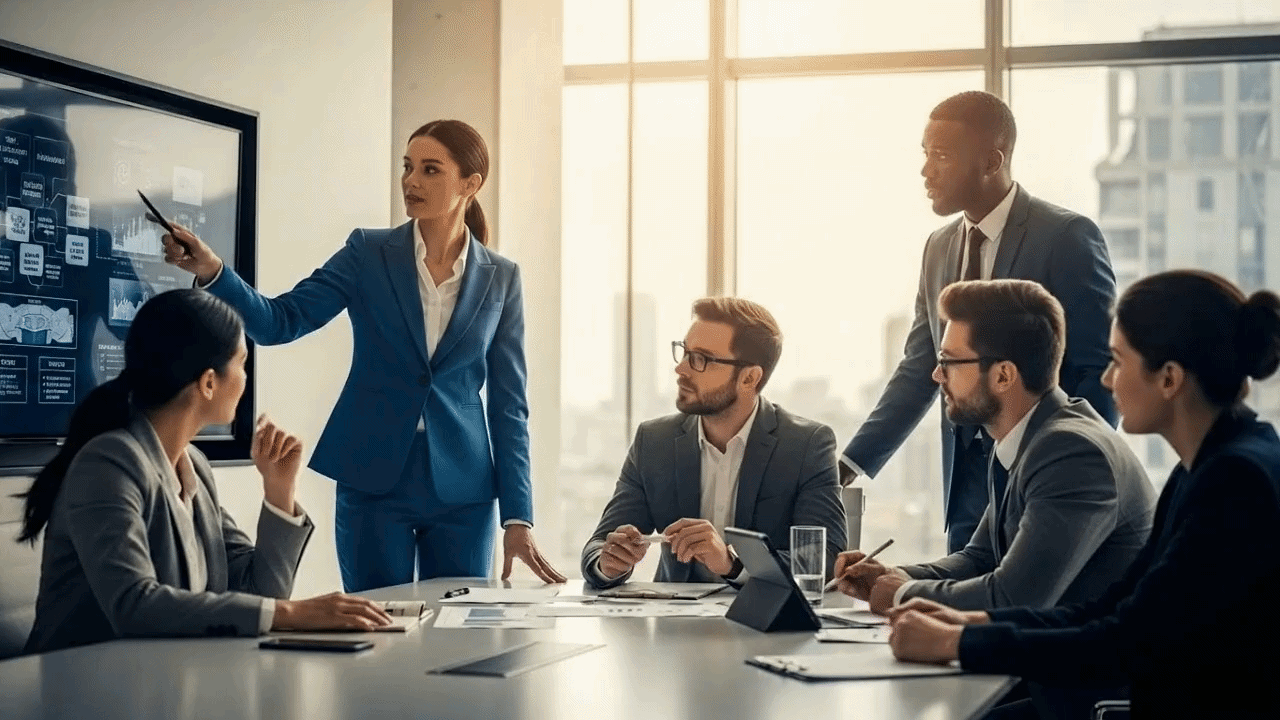 Corporate consulting meeting for talent acquisition consulting